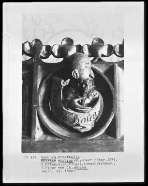 Grabower Altar — Altarbekrönung: Die klugen und die törichten Jungfrauen; Propheten — Altarbekrönung: Hosea