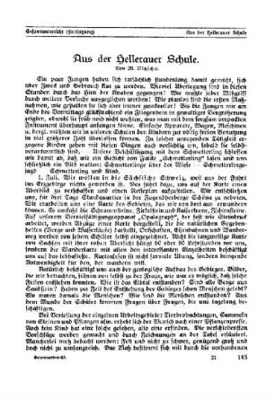 Aus der Hellerauer Schule : [Fortsetzung) ; [Beilage Gesamtunterricht]