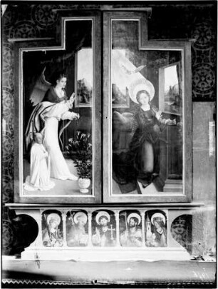 Lautenbach Katholische Wallfahrtskirche Maria Krönung Linker Seitenaltar Außenflügel Verkündigung (um 1523)