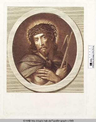 Bildnis Christi mit Dornenkrone.