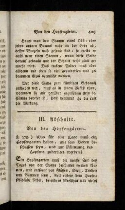 409-416, III. Abschnitt. Von den Hopfengärten.