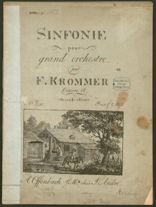 SINFONIE pour grand orchestre, par F. KROMMER. Oeuvre 12