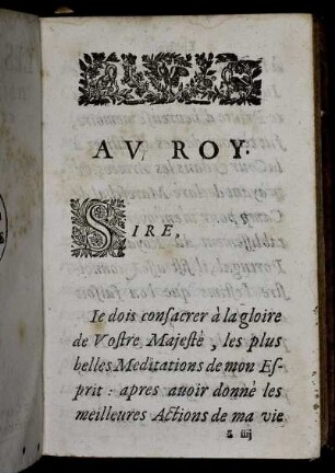 Au Roy et Préface.