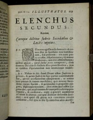 Elenchus Secundus: Reatum Corruptæ doctrinæ fæderis Sacerdotibus & Levit´s imputans.