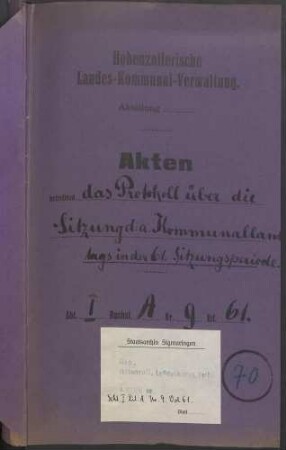Außerordentlicher Landtag - Bd. 61
