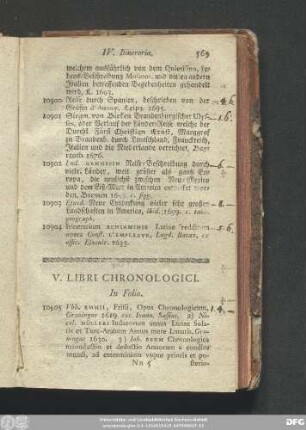 V. Libri Chronologici.