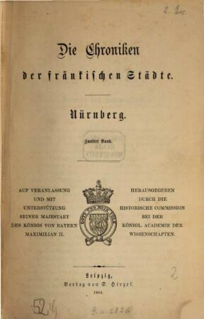 Die Chroniken der fränkischen Städte, 2. Nürnberg