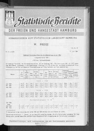 Hamburger Preisindexziffern für die Lebenshaltung im Juni 1964 : Lfd. Nr. 26