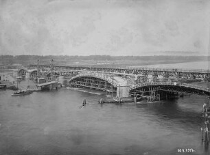 Bau der Kanalbrücke Minden/Mittellandkanal