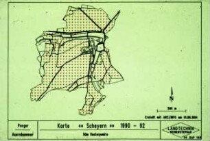 Karte Scheyern 1990 - 1992 (50 m Rasterpunkte)