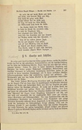 § 9. Goethe und Schiller