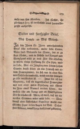 Sieben und funfzigster Brief - Drey und sechszigster Brief