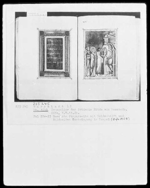 Evangeliar mit Capitulare der Äbtissin Hitda — Darstellung im Tempel, Folio 23recto