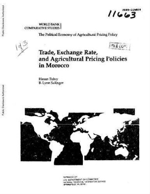Trade, exchange rate, and agricultural pricing policies in Morocco