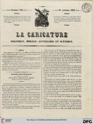 Numéro 156 (31 Octobre 1833)