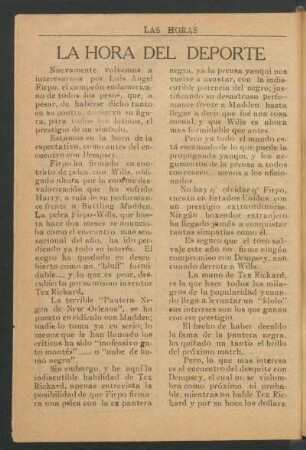 La hora del deporte