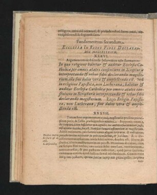 Fundamentum secundum. Ecclesiae In Rebus Fidei Declarandis Magisterium.