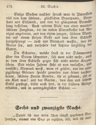 Sechs und zwanzigste Nacht
