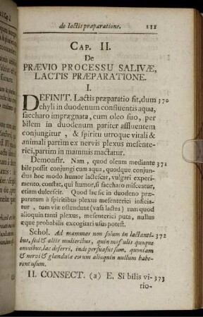 Cap. II. De Prævio Processu Salivæ, Lactis Præparatione.