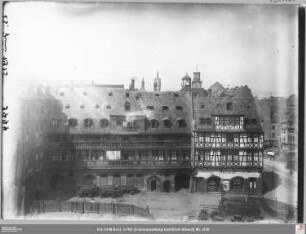 Kruggasse 1 und 3 (südlicher Teil Hof Rebstock, später Braubachstraße 19 und 21) nach dem Durchbruch der Braubachstraße