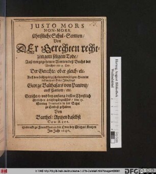 Iusto Mors Non-Mors
