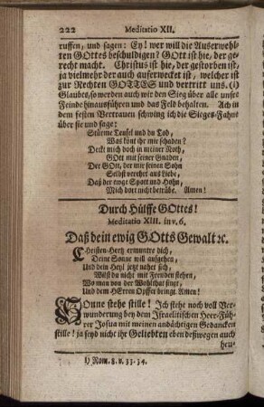 Durch Hülffe Gottes! Meditatio XIII.