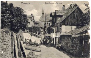 Papierabzug, s/w, unbeschriftet. Bruchmauer-Strasse. Detmold