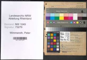 Entnazifizierung Peter Wimmeroth , geb. 09.12.1919 (Polizist)