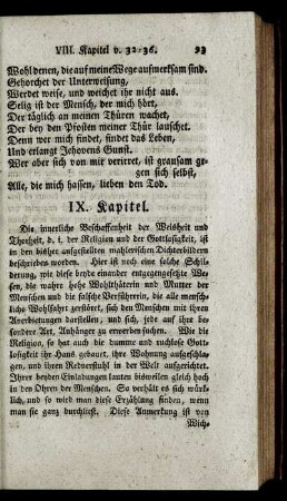 IX. Kapitel.