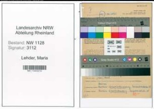 Entnazifizierung Maria Lehder , geb. 05.07.1908 (Polizist)