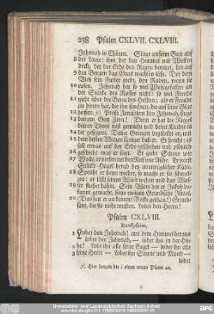 Psalm CXLVIII. Dankpsalm.