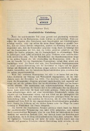 Das Staatskassensystem Frankreichs, seine Entwickelung seit 1789 und seine gegenwärtige Form und Stellung