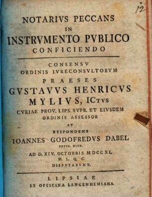 Notarivs Peccans In Instrvmento Pvblico Conficiendo