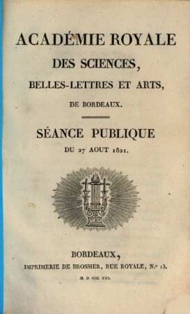 Séance publique. 1821