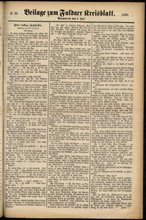 Zweite Ausgabe vom Samstag, den 01. Juli 1899.