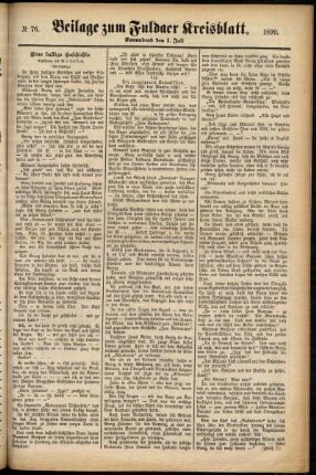 Zweite Ausgabe vom Samstag, den 01. Juli 1899.