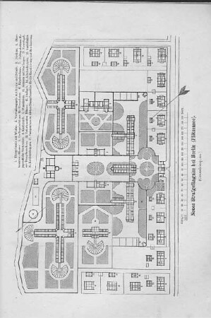 Plan: Neues Strafgefängniss bei Berlin (Plötzensee). (Grundrissplan)