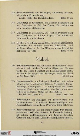 Möbel (Nr. 369-422)
