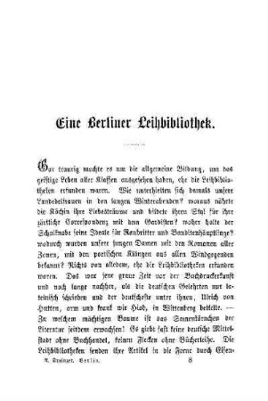 Eine Berliner Leihbibliothek