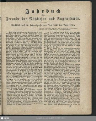 Jahrbuch für Freunde des Nützlichen und Angenehmen