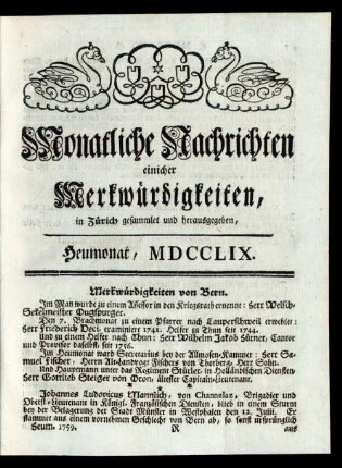 Heumonat, MDCCLXIV