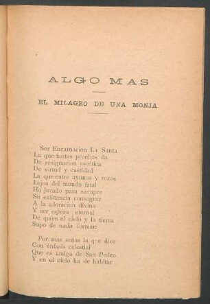 Algo más. - El milagro de una monja