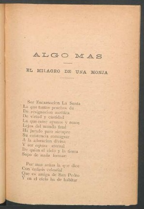 Algo más. - El milagro de una monja