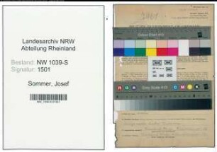 Entnazifizierung Josef Sommer , geb. 27.03.1886 (Telegrafensekretaer)