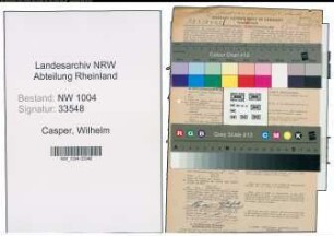 Entnazifizierung Wilhelm Casper , geb. 19.07.1881 (Angestellter)