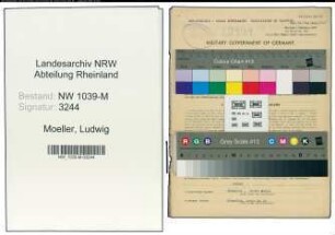 Entnazifizierung Ludwig Moeller , geb. 10.05.1909 ()
