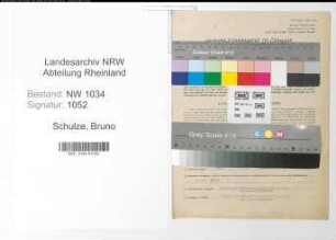 Entnazifizierung Bruno Schulze , geb. 29.03.1895 (Generalmajor)