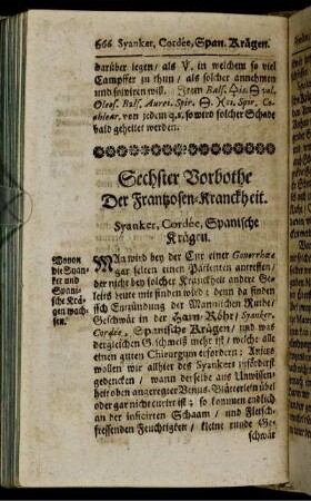 Sechster Vorbothe Der Frantzosen-Kranckheit.