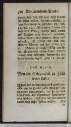 LXII. Capitel. Von der Gelegenheit zu JEsu letzten Leiden