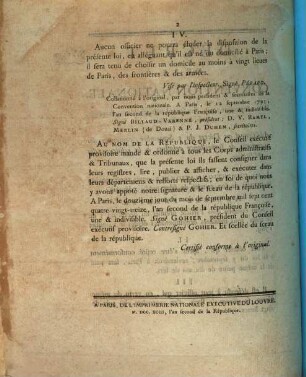 Decret de la Convention Nationale, 1517. 1793